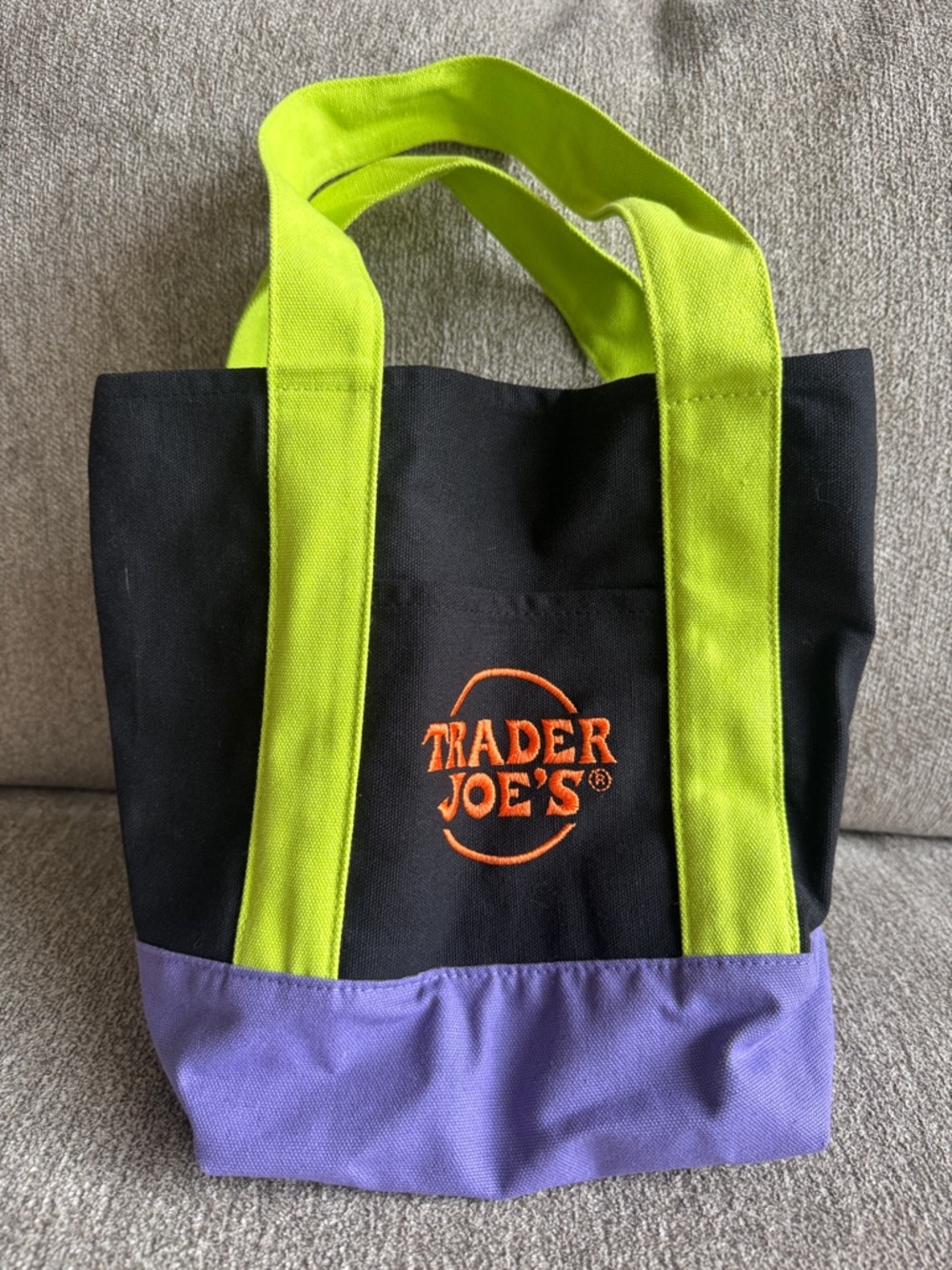 Trader Joe's Black mini canvas tote - Halloween Witch Limited Edition